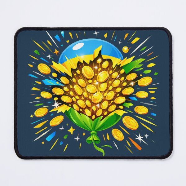 Item preview, Ukraine Jackpot Victory Gold Coins Boom Ukraine Flag Success Art designed and sold by CreativeArtistL.