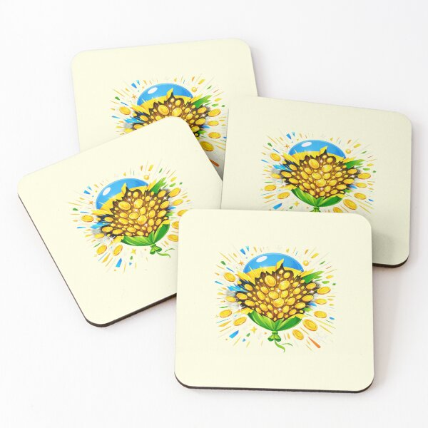 Item preview, Ukraine Jackpot Victory Gold Coins Boom Ukraine Flag Success Art designed and sold by CreativeArtistL.