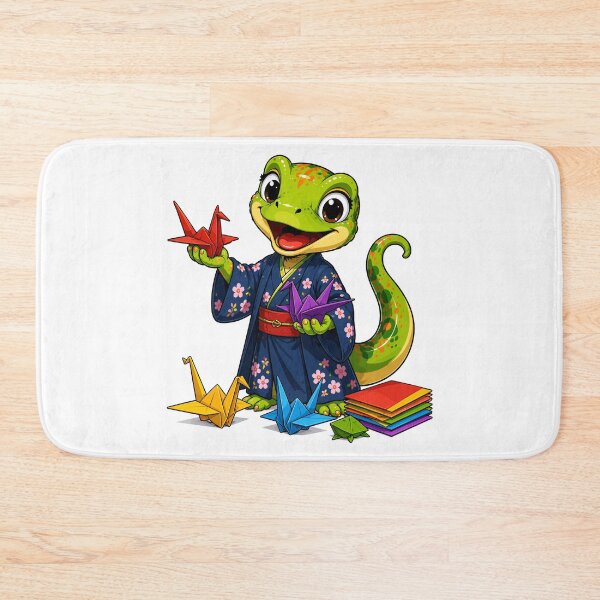 Item preview, Cute Gecko Origami Japanese Kimono Clipart – Colorful Origami Lizard Art designed and sold by Krincydigitalart.