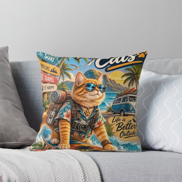 Item preview, Mountain Explorer Cat  Outdoor Adventure Cat  Vintage Wilderness Design designed and sold by TeeVibeHaus.