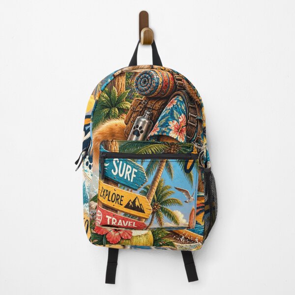 Item preview, Mountain Explorer Cat Outdoor Adventure Cat Vintage Wilderness Design designed and sold by TeeVibeHaus.