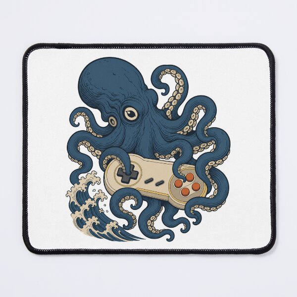 Item preview, Ukiyo-e Octopus Retro Gaming designed and sold by MOSIDRIP™.