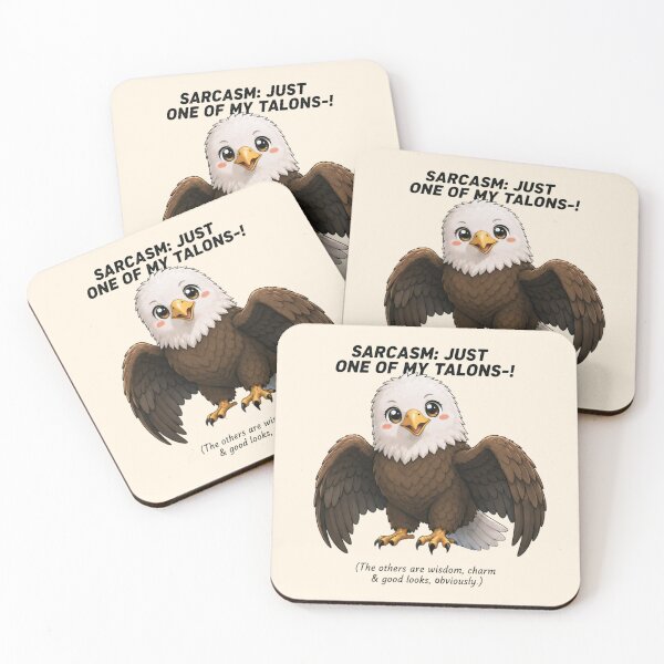 Item preview, Sarcastic Bald Eagle Funny Talons Quote Cute Kawaii Bird Design designed and sold by Madhav Creations Studio.