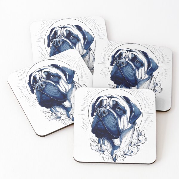 Item preview, Blue and white Bullmastiff puppy dog designed and sold by MendaciousMina.