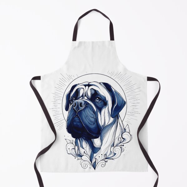Item preview, Blue and white Bullmastiff puppy dog designed and sold by MendaciousMina.
