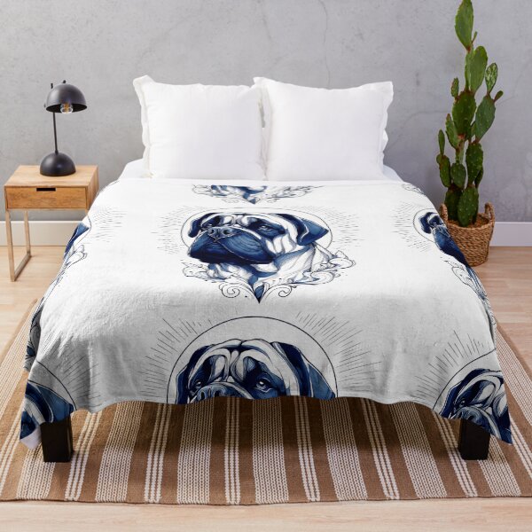 Item preview, Blue and white Bullmastiff puppy dog designed and sold by MendaciousMina.
