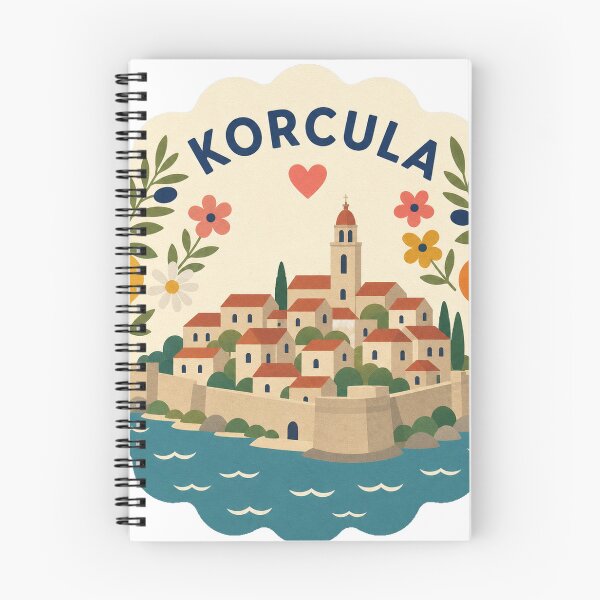 Item preview, Korcula Croatia Travel Souvenir Modern Folk Art designed and sold by VisualArtsOasis.