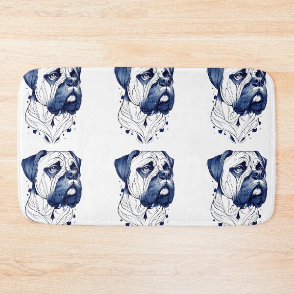 Item preview, Blue and white Bullmastiff puppy dog designed and sold by MendaciousMina.