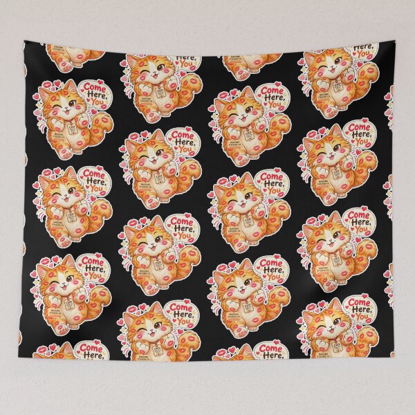 Item preview, BISOU KISS CAT2 BY NAGGINGSTICKERSCO. COME HERE, YOU! COLLECTION | BLACK Edition | No.01 designed and sold by LaMaisonOfMY.