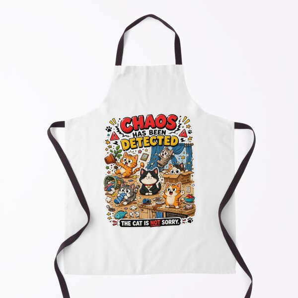 Item preview, Chaos Has Been Detected | The Cat Is Not Sorry | Funny Cat Humor designed and sold by MrDev.