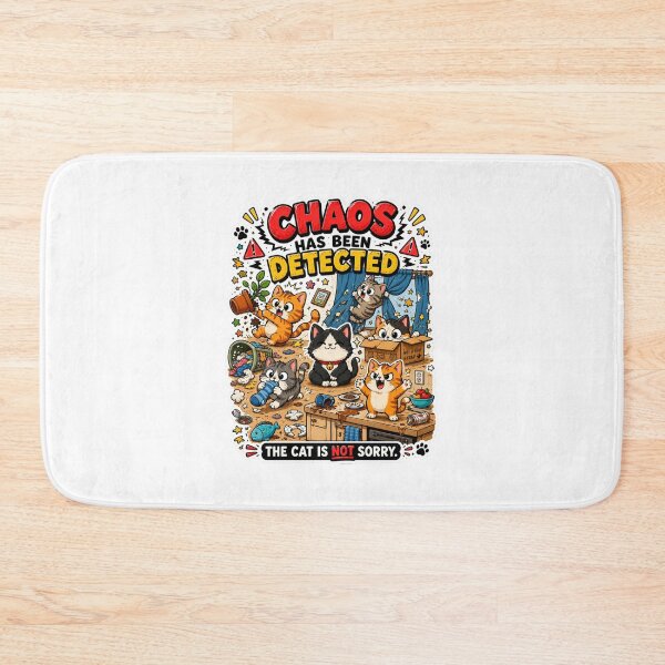 Item preview, Chaos Has Been Detected | The Cat Is Not Sorry | Funny Cat Humor designed and sold by MrDev.