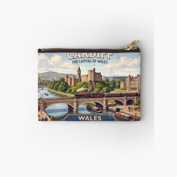 Item preview, Cardiff, Wales Vintage Railway Travel Poster designed and sold by ArtworkNorth.