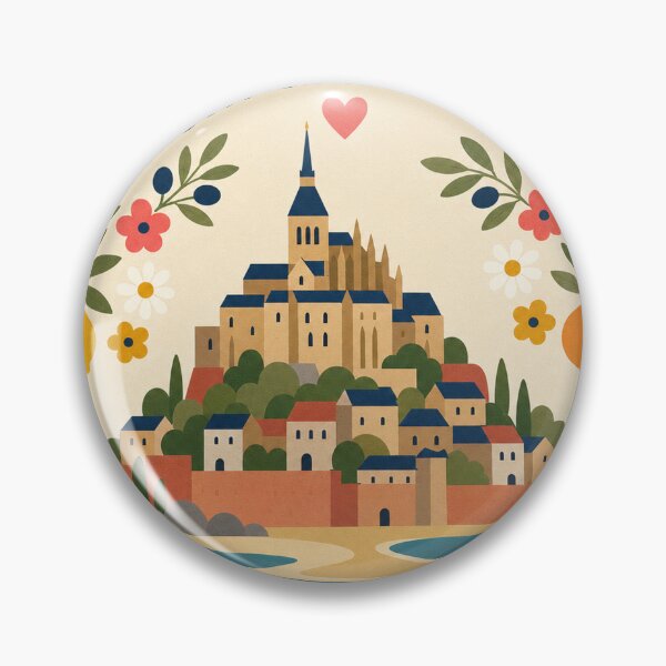 Item preview, Mont-Saint-Michel France Travel Souvenir Modern Folk Art designed and sold by VisualArtsOasis.