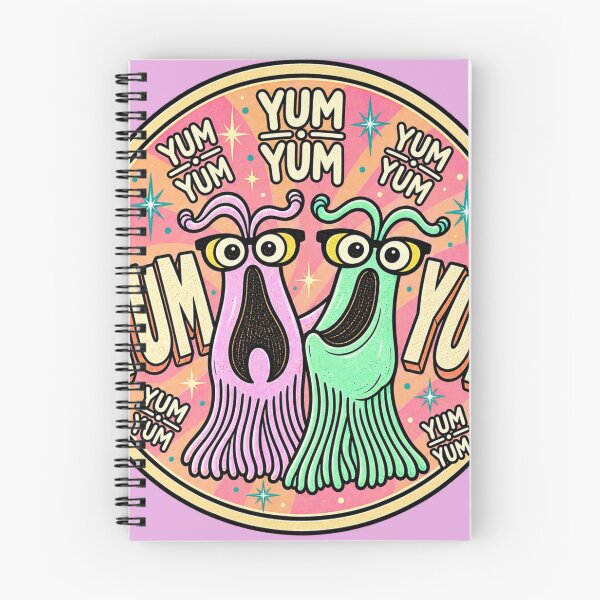 Item preview, Yum Yum Retro Alien Duo – Groovy 70s Foodie Space Creatures designed and sold by Dream Circuit .