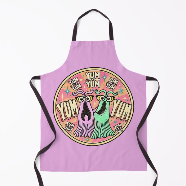 Item preview, Yum Yum Retro Alien Duo – Groovy 70s Foodie Space Creatures designed and sold by Dream Circuit .