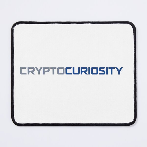Item preview, Cryptocuriosity wording in cool colors,mnimalist design designed and sold by wallartofmio.