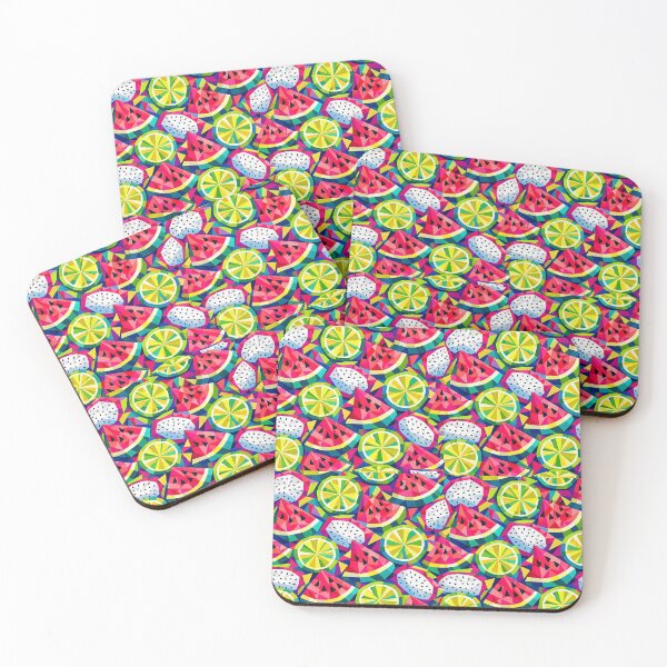 Item preview, Vibrant Tropical Fruit Salad Summer Pattern designed and sold by Ink-verse-.