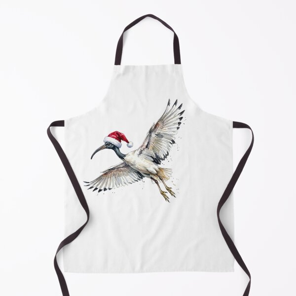 Item preview, Festive Bin Chicken wearing Santa Hat | Australian Ibis Watercolor designed and sold by SOUFIANE1991.