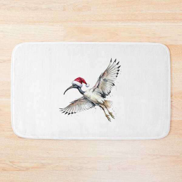 Item preview, Festive Bin Chicken wearing Santa Hat | Australian Ibis Watercolor designed and sold by SOUFIANE1991.