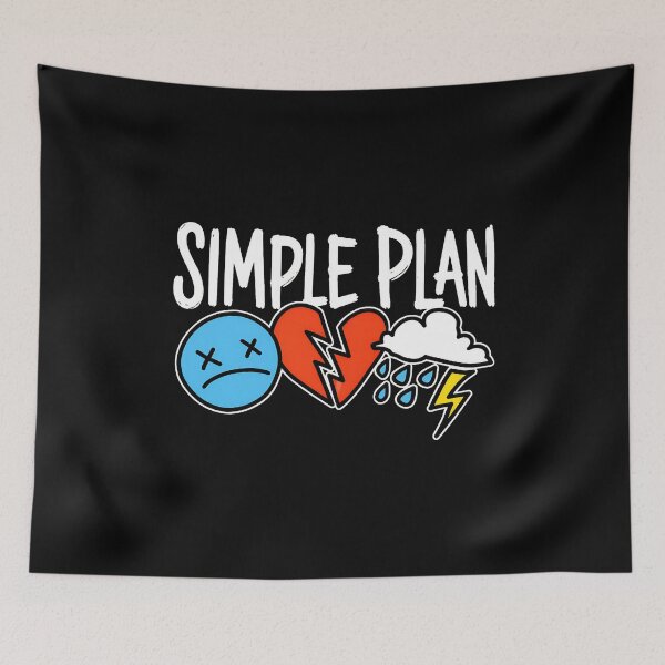Item preview, Simple Plan Band Sad Face Broken Heart Stormy Cloud-83 designed and sold by ChevalierIzyy.