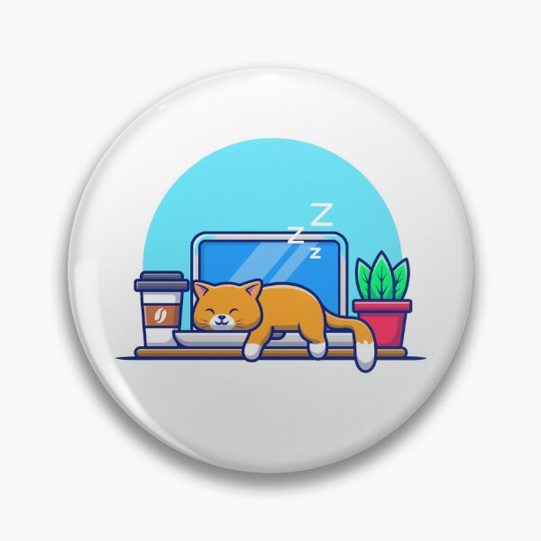 Item preview, Sleepy Orange Cat Napping on Laptop designed and sold by TotalityDesigns.