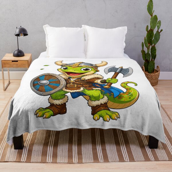 Item preview, Cute Viking Gecko Clipart, Norse Warrior Lizard with Helmet Shield and Axe, Funny Reptile Viking Art designed and sold by Krincydigitalart.
