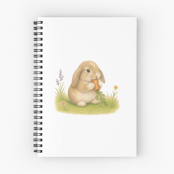 Item preview, Cute Bunny Rabbit Eating Carrot Illustration designed and sold by SarcasmAndSpite.