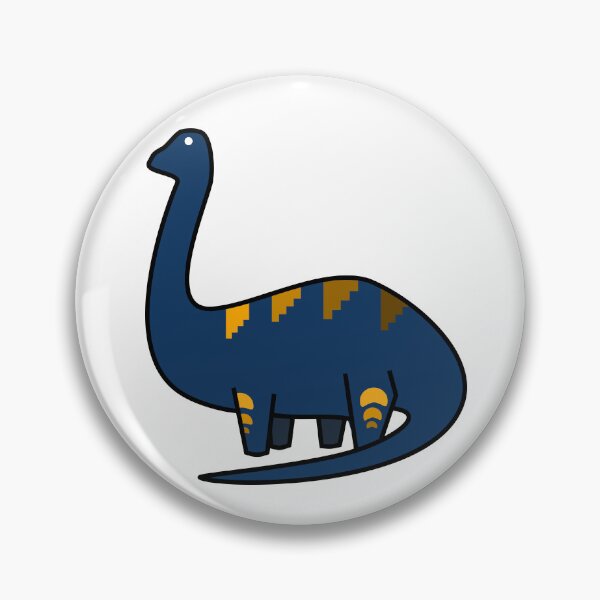 Item preview, Minimalist Geometric Blue & Orange Apatosaurus– Retro Sauropod Illustration designed and sold by JayMakesTiktok.