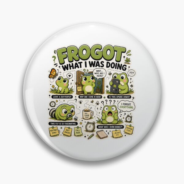Item preview, Frogot What I Was Doing | Funny Forgetful Frog Humor designed and sold by MrDev.