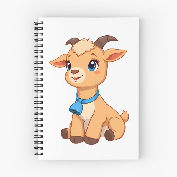 Item preview, Cute kawaii brown goat with a bell 02 designed and sold by ChameleonStars.