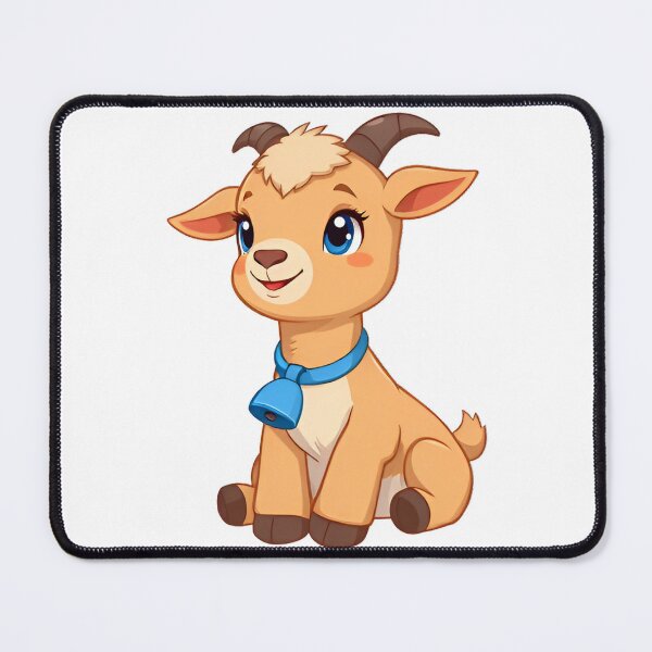 Item preview, Cute kawaii brown goat with a bell 02 designed and sold by ChameleonStars.