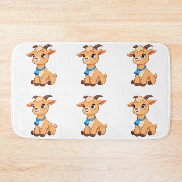 Item preview, Cute kawaii brown goat with a bell 02 designed and sold by ChameleonStars.