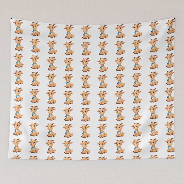 Item preview, Cute kawaii brown goat with a bell 02 designed and sold by ChameleonStars.