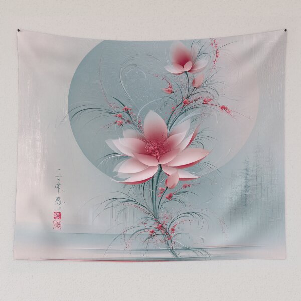 Item preview, Lotus Bloom under Moonlit Haze designed and sold by bloorose.