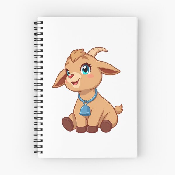 Item preview, Cute kawaii brown goat with a bell 03 designed and sold by ChameleonStars.