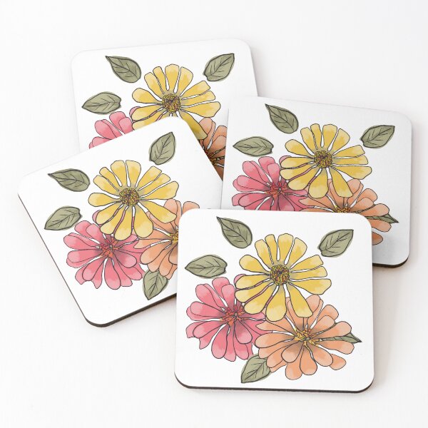 Item preview, Verano Garden Zinnia Bouquet designed and sold by altastudio.