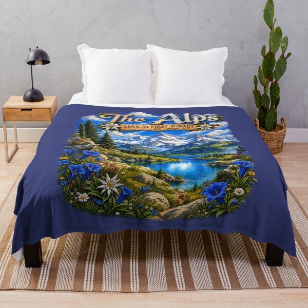Item preview, The Alps – Love at First Summit | Vintage Alpine Landscape designed and sold by Alpine-Ink.