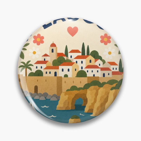 Item preview, Lagos Portugal Travel Souvenir Modern Folk Art designed and sold by VisualArtsOasis.