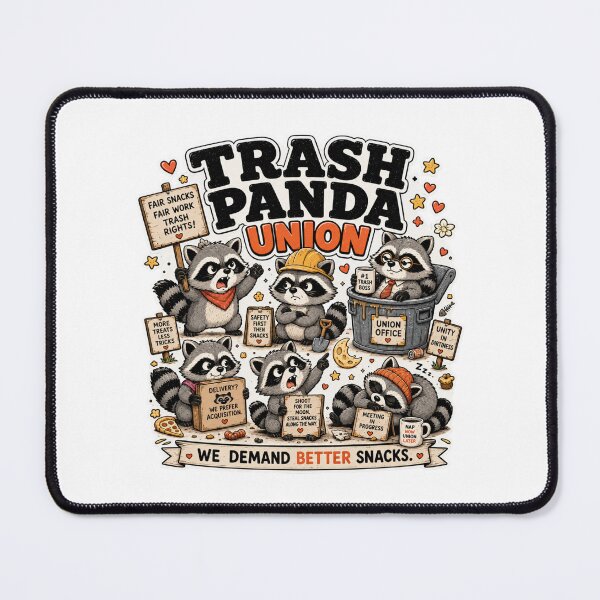 Item preview, Trash Panda Union | We Demand Better Snacks | Funny Raccoon Humor designed and sold by MrDev.