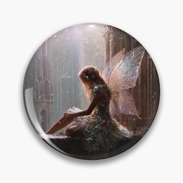 Item preview, Fairy Resting in Ancient Castle Ruins designed and sold by Storybook Botanica.