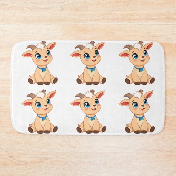 Item preview, Cute kawaii brown goat with a bell 04 designed and sold by ChameleonStars.
