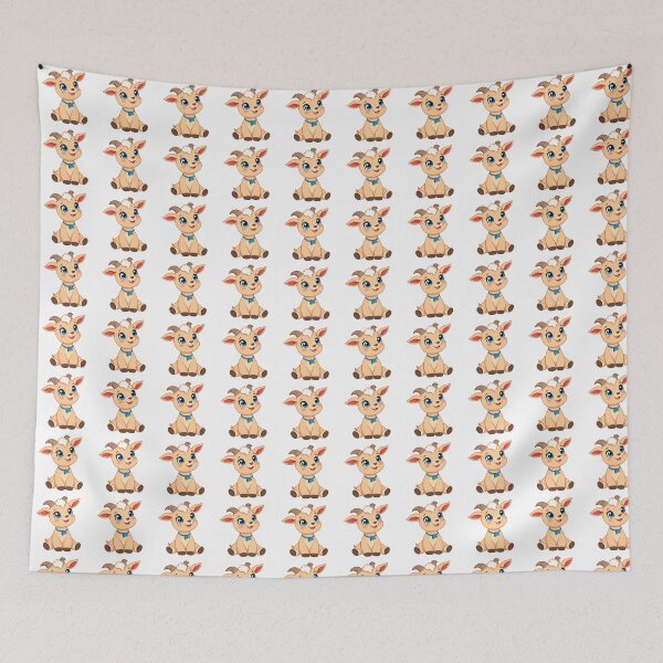 Item preview, Cute kawaii brown goat with a bell 04 designed and sold by ChameleonStars.