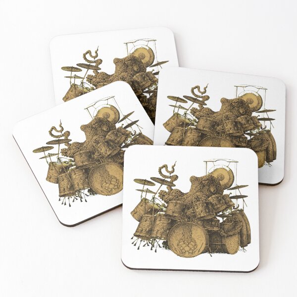 Item preview, Octopus Playing Drums Vintage Drummer Illustration designed and sold by Catsi-Nook-Art.