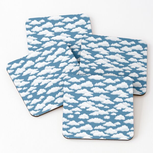 Item preview, White Fluffy Clouds Blue Sky Pattern Design  designed and sold by halmarho.