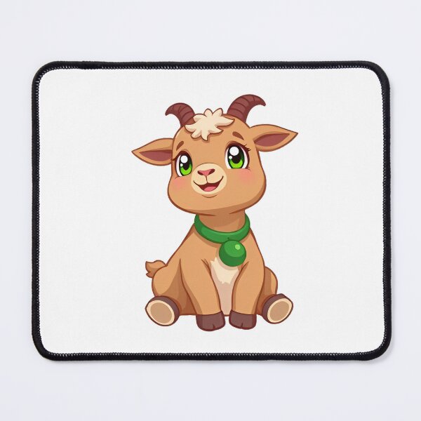 Item preview, Cute kawaii brown goat with a bell 05 designed and sold by ChameleonStars.