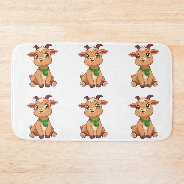 Item preview, Cute kawaii brown goat with a bell 05 designed and sold by ChameleonStars.