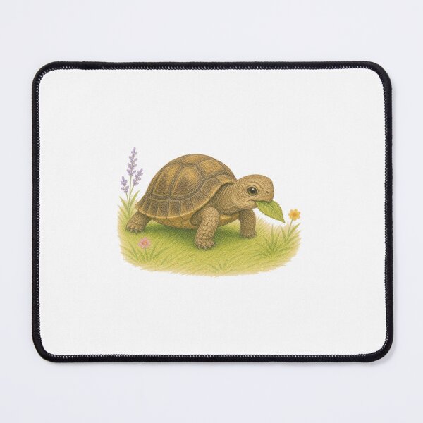 Item preview, Cute Baby Tortoise Illustration With Leaf designed and sold by SarcasmAndSpite.