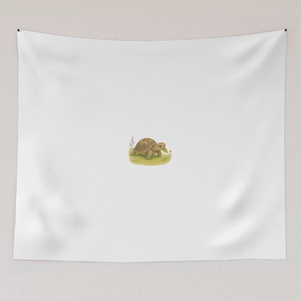 Item preview, Cute Baby Tortoise Illustration With Leaf designed and sold by SarcasmAndSpite.