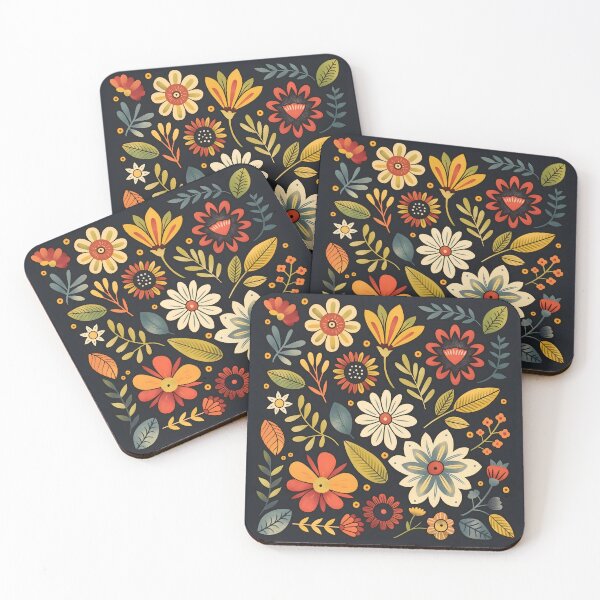 Item preview, Scandinavian Folk Art, Botanical Flowers designed and sold by xiao xuans.