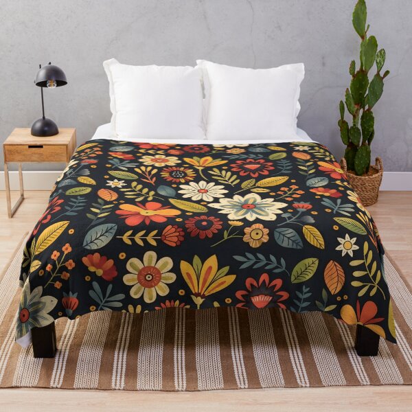 Item preview, Scandinavian Folk Art, Botanical Flowers designed and sold by xiao xuans.